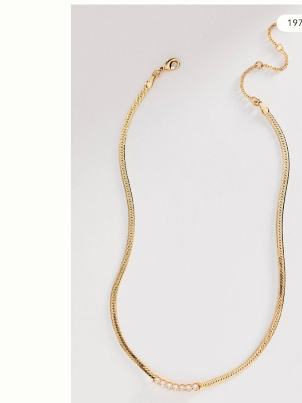 NWT Anthropologie Crystal Herringbone Necklace